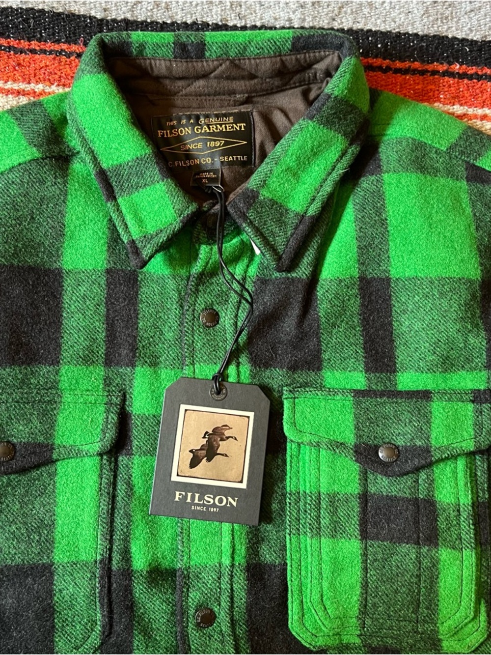Filson "Acid Plaid" Mackinaw Wool Jac Shirt | Rare Limited Edition - Picture 6 of 16